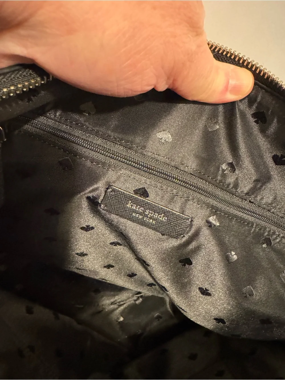 Kate Spade New York Cameron Pocket Tote Black Saffiano Leather Shoulder Bag